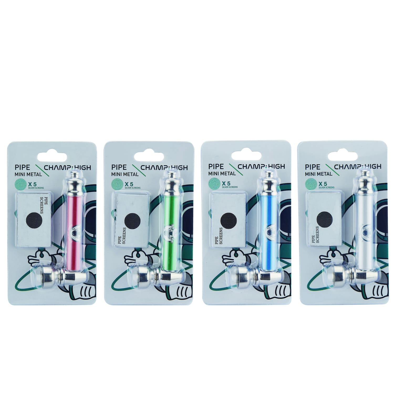 Champ High Mini Metal Pipe inkl. Ersatzsiebe Champ High